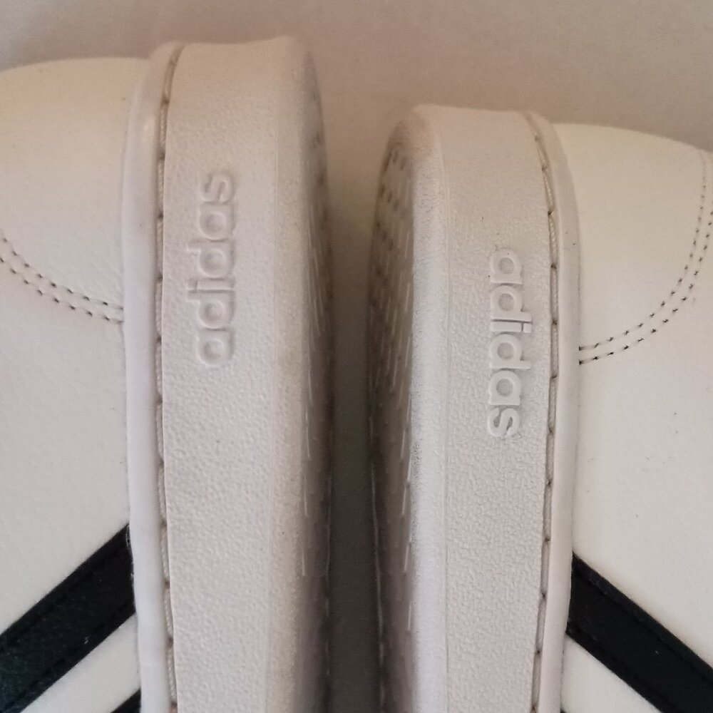 Adidas Grand Court White Sneakers w/ Black Stripes Women’s Size 8 - Picture 9 of 15